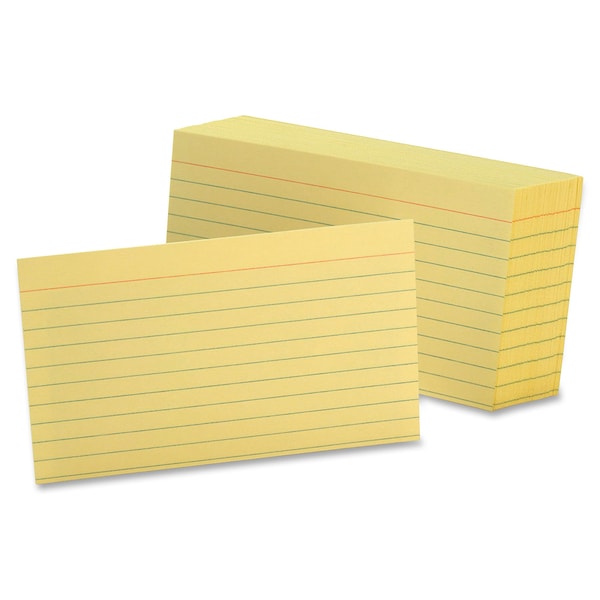 Oxford Card, Ruled, 3X5, Canary, PK100 7321CAN - main