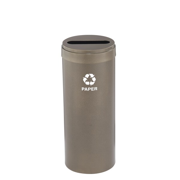 Glaro 12 gal Round Recycling Bin, Bronze Vein P-1232BV-BV-P2 - main