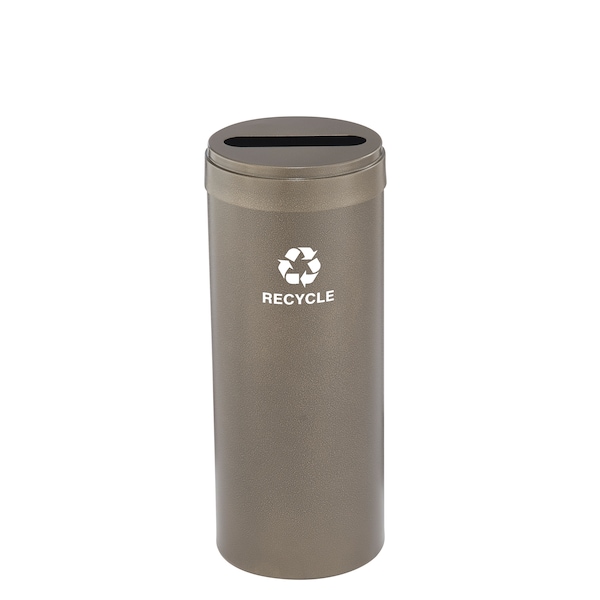 Glaro 12 gal Round Recycling Bin, Bronze Vein P-1232BV-BV-P5 - main