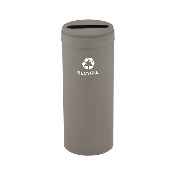 Glaro 15 gal Round Recycling Bin, Nickel P-1242NK-NK-P5 - main