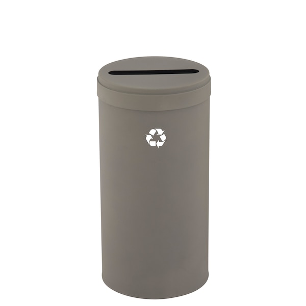 Glaro 23 gal Round Recycling Bin, Nickel P-1542NK-NK-P1 - main