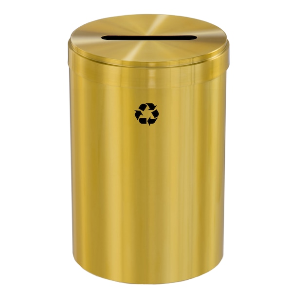 Glaro 41 gal Round Recycling Bin, Satin Brass P-2042BE-BE-P1 - main