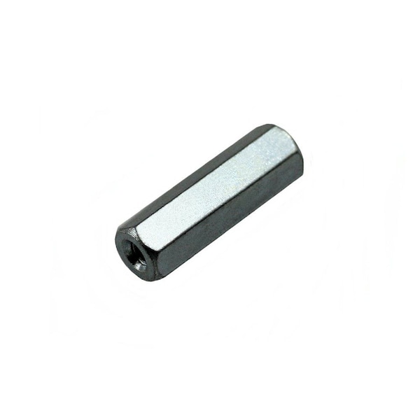 Unicorp Hex Standoff, 256 Thrd Sz, 3/8 in L, Brass Zinc Plated, 3/16