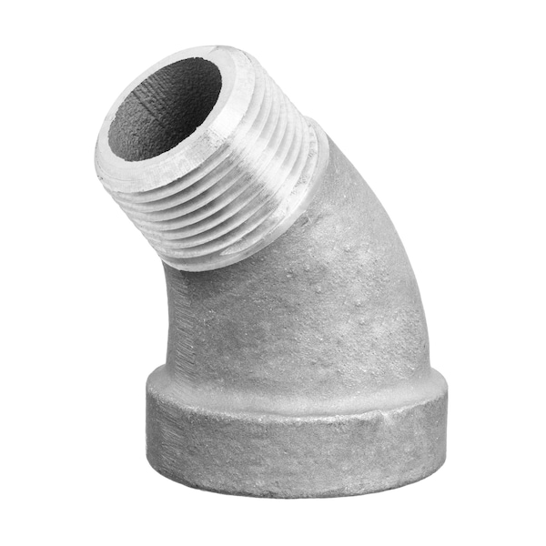 Zoro Select 45 Street Elbow, Aluminum, 1/2", Class 150 ZUSA-PF-9514 - main