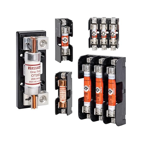 Mersen Open Fuse Block, H; K UL Class, 2 Poles, 250V AC/DC Volt Rating