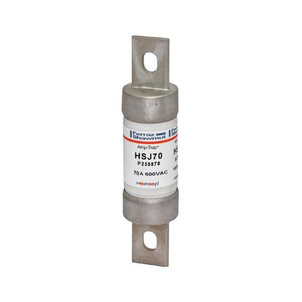 Mersen UL Class Fuse, J Class, HSJ Series, Very Fast-Acting, 70A, 600V AC, Non-Indicating HSJ70 - main