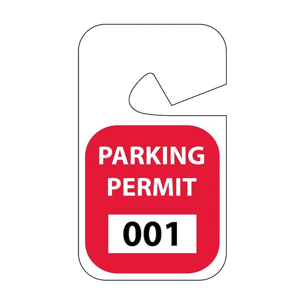 Nmc Rearview Mirror Hang Tag Red, Pk100 PP15A Zoro