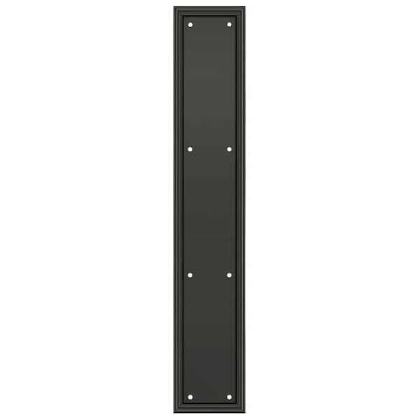 Deltana Framed Push Plate, Heavy Duty, 3-1/2" X 20" Oil Rubbed Bronze PP2281U10B