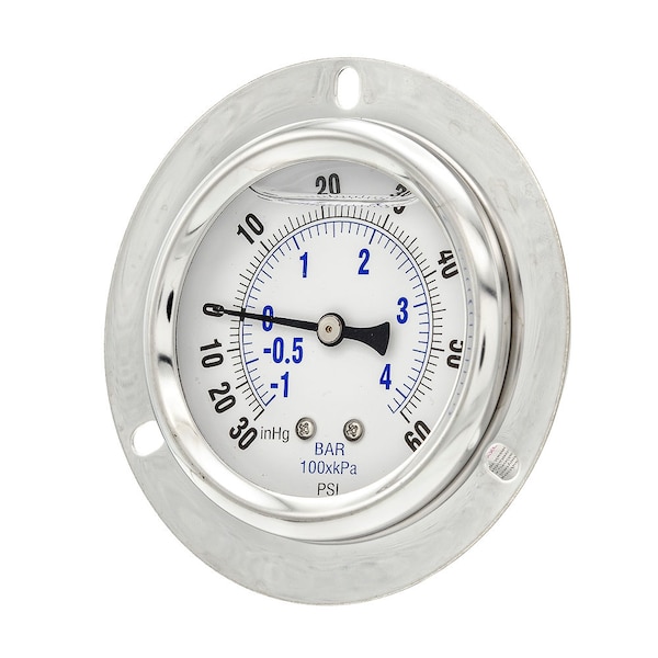Pic Gauges 2 1/2 in Dial, 1/4 in NPT Male Center Back Location, Stainless Steel Case Material PRO-204L-254CD - main