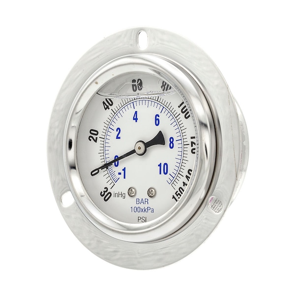 Pic Gauges 2 1/2 in Dial, 1/4 in NPT Male Center Back Location, Stainless Steel Case Material PRO-204L-254CF - main