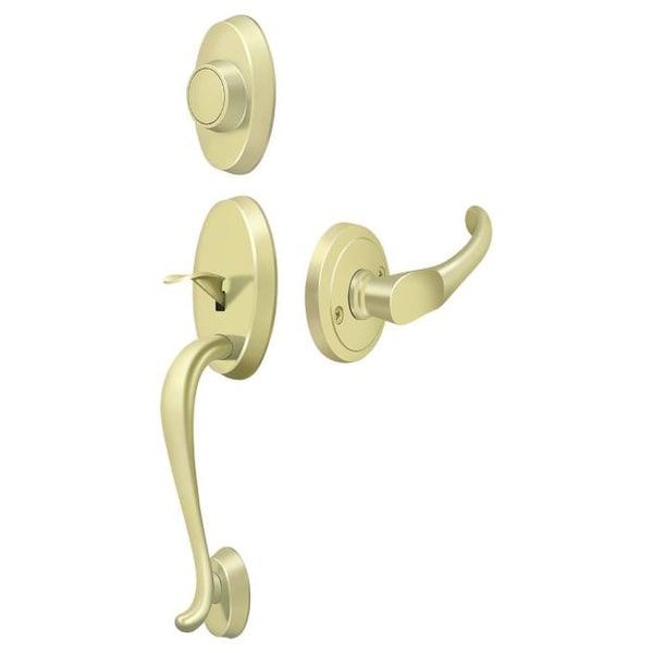 Deltana Riversdale Handleset With Chapelton Lever Dummy Bright Brass PRRHDCHU3 - main