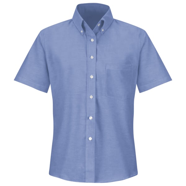 Red Kap Short Sleeve Dress Shirt, 60% Combed Cotton/40% Polyester, Light Blue, 14 SR61LB SS 14 - main