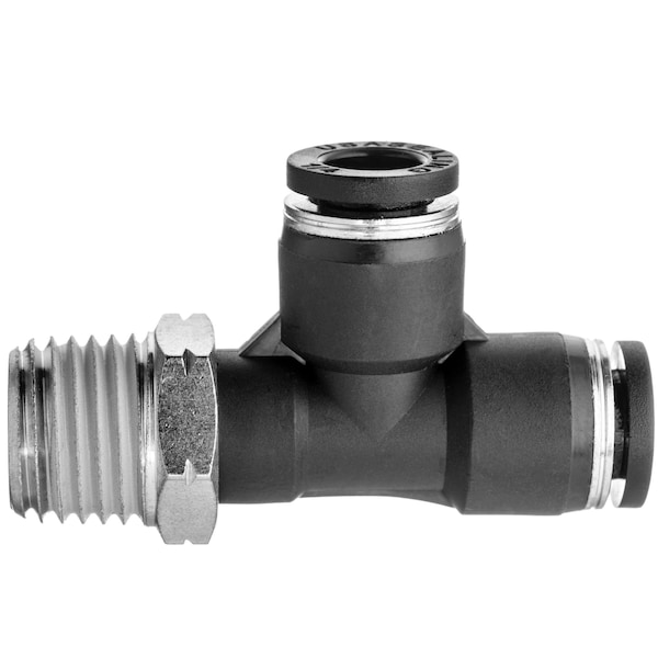 Usa Industrials Nylon Push to Connect Fitting - Male Run, 1/2" Tube Size, Black ZUSA-TF-PTC-596 - main
