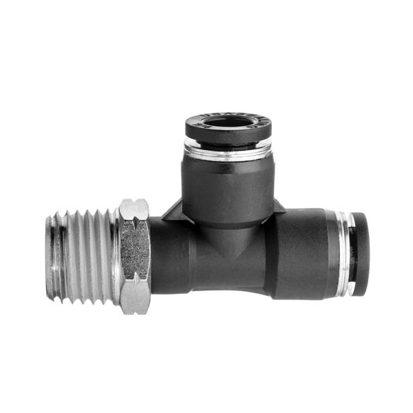 Usa Industrials Nylon Push to Connect Fitting - Male Run, 1/8" Tube Size, Black ZUSA-TF-PTC-579 - main