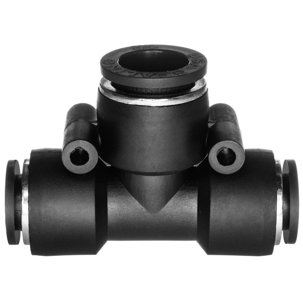 Usa Industrials Nylon Push to Connect Fitting - Tee Redu, 8mm x 10mm Tube Size, Black ZUSA-TF-PTC-558 - main