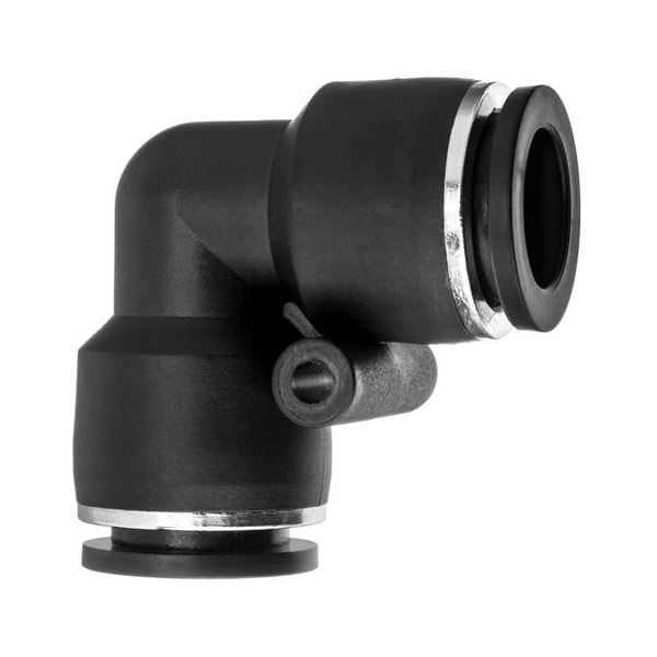 Usa Industrials Nylon Push to Connect Fitting - 90 Dg El, 1/8" Tube Size, Black ZUSA-TF-PTC-358 - main