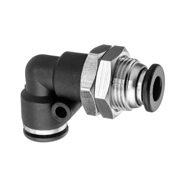 Usa Industrials Nylon Push to Connect Fitting - Bulkhead, 4mm Tube Size, Black ZUSA-TF-PTC-1014 - main