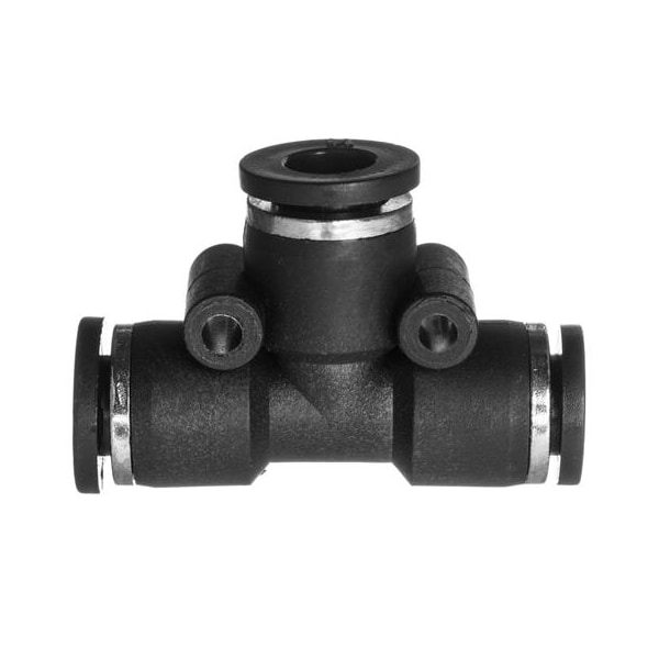Usa Industrials Nylon Push to Connect Fitting - Tee - 1/, 1/8" Tube Size, Black ZUSA-TF-PTC-531 - main