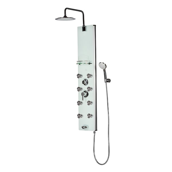 Pulse Showerspas White Glass Shower PanelLahaina Showerspa 1030 Zoro