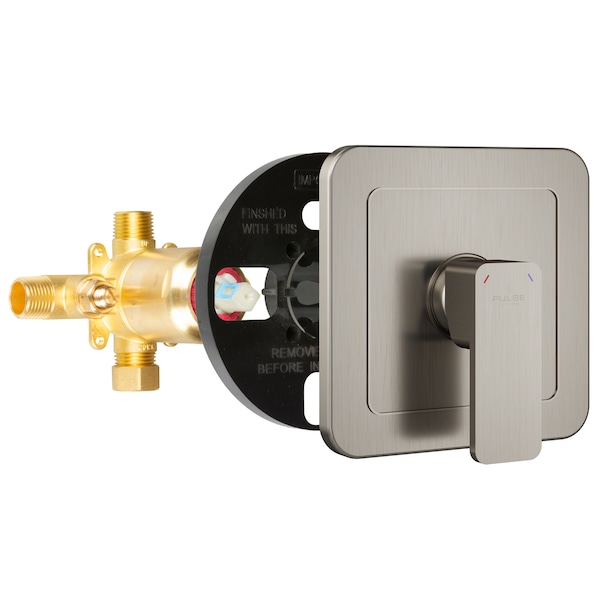 Pulse Showerspas Trutemp Pressure Balance Valve W/Brushed-Nickel Trim Kit, Finish: Brushed Nickel 3003-RIV-PB-BN - main