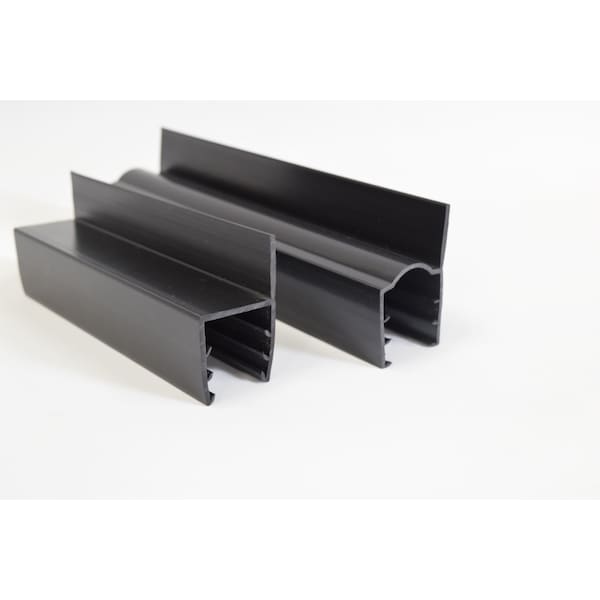 Malish Restroom Stall Privacy Seal, Black, 58" L, PK 2 PROF2637MB Zoro