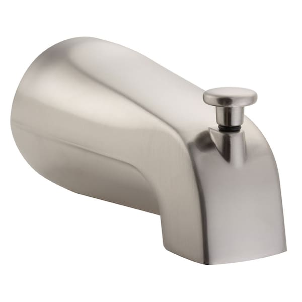 Pulse Showerspas Brushed-Nickel Tub Spout W/Diverter 3010-TS-BN - main