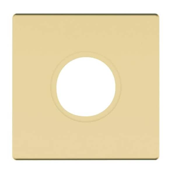 Baldwin Single Passage Rosettes Satin Brass with Brown R017.060.IPS - main