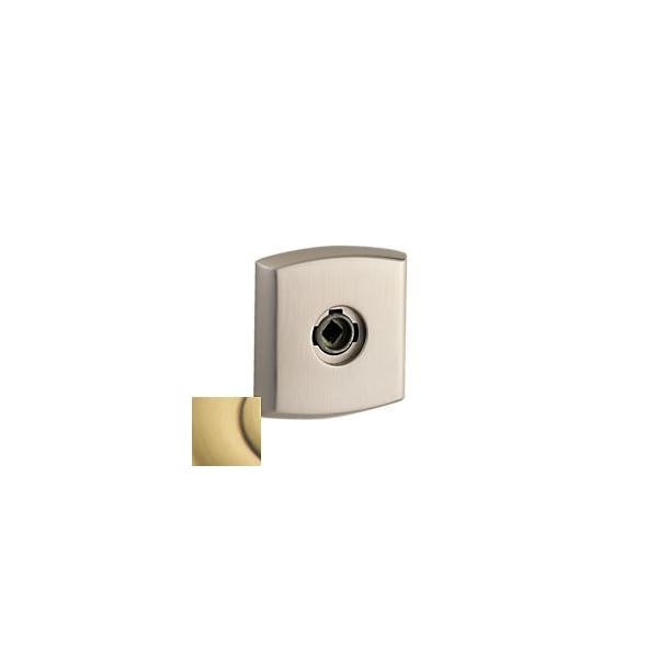 Baldwin Estate Privacy Rosettes Satin Brass with Brown R026.060.PV