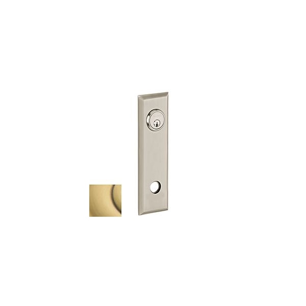 Baldwin Estate Privacy Rosettes Satin Brass with Brown R035.060.PV