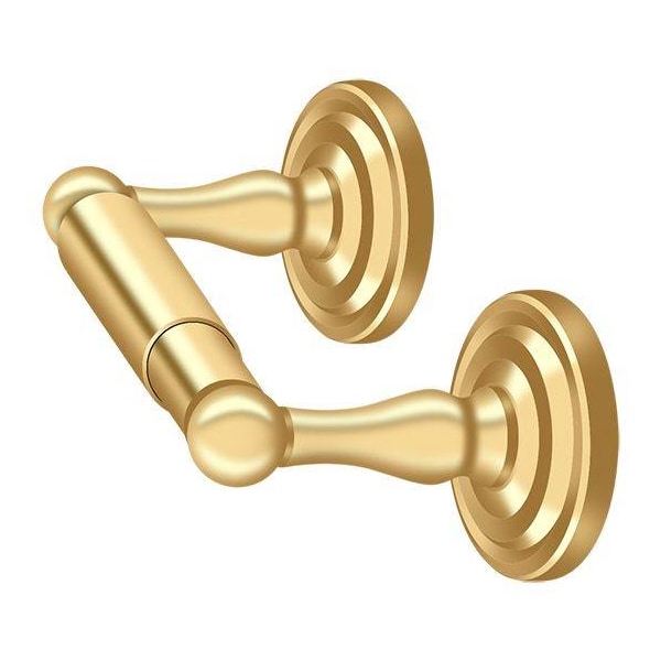 Deltana Toilet Paper Holder, Double Post, R-Series Lifetime Brass R2000-CR003