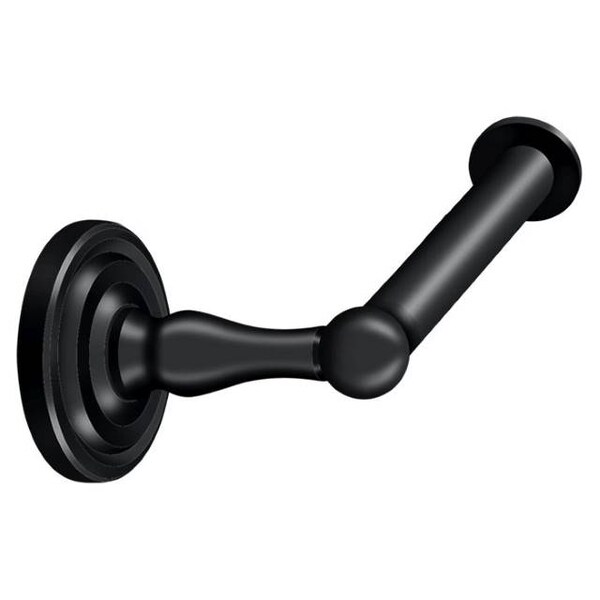 Deltana Toilet Paper Holder, Single Post " L", R-Series Black R2001-U19 - main