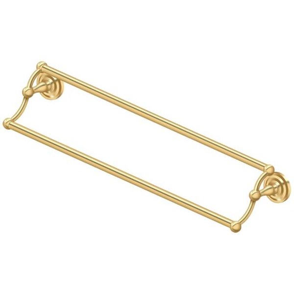Deltana Double Towel Bar, R-Series Lifetime Brass 24" R2006-CR003 - main