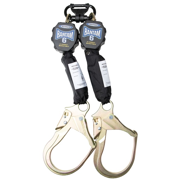 Werner Bantam Self-Retracting Lifeline, Quick-Connect, Steel, 2 Leg(s), 400 lb Weight Capacity R431006-SR - main