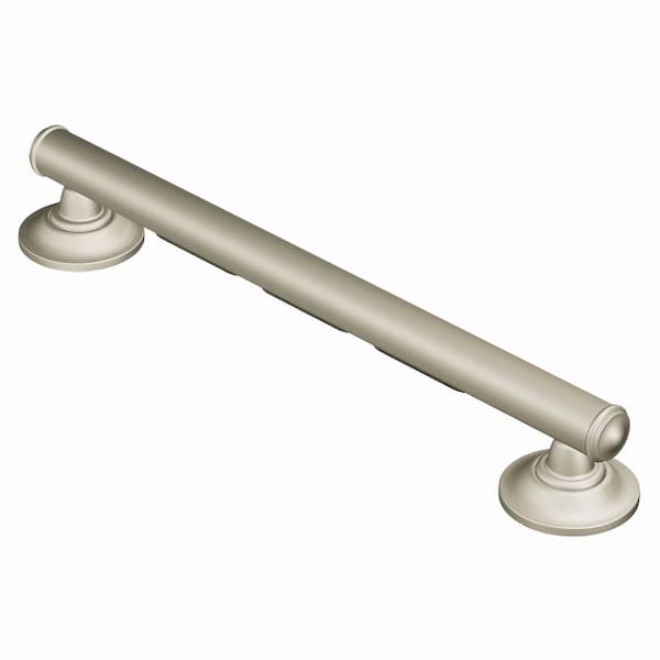 Moen Concealed Elegance 16" Grab Bar with Grip Pad Brus, 16" L, Stainless Steel, Brushed Nickel R8716D1GBN - main