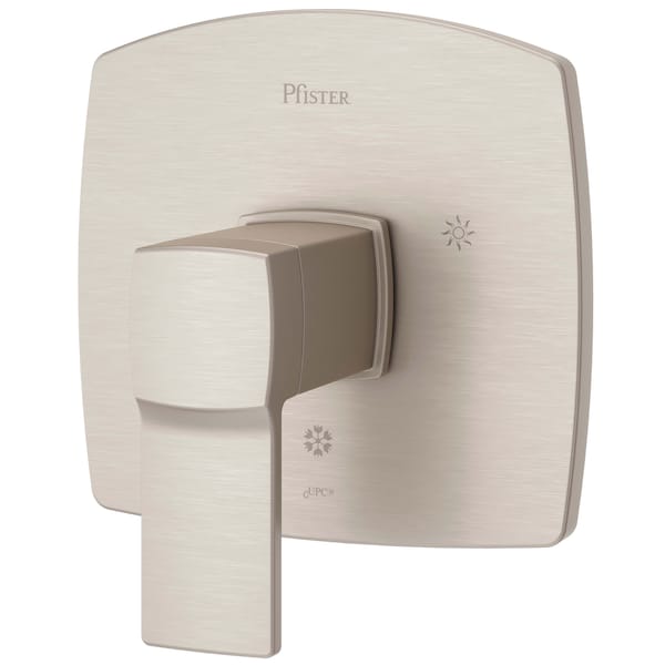 Pfister Single Handle Deckard Valve Only Trim, Brushed Nickel, Single Hole Mount, Brushed Nickel 1 Hole R89-1DAK - main