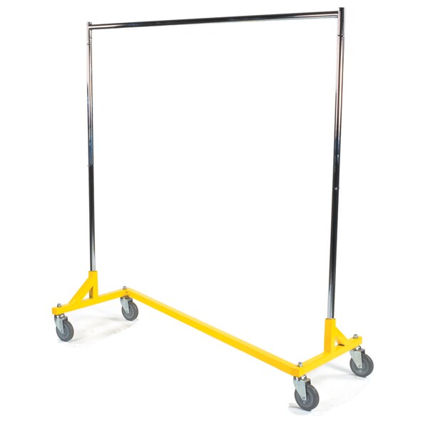 Irsg Rolling Garment Rack 24 in Dx48 in Lx72 in H w/5 in casters (2 swvl/2 brk) YL Base RGR2-350 - main