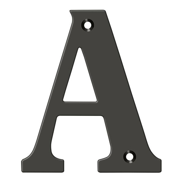 Deltana Residential Letter A Oil Rubbed Bronze 4" RL4A-10B