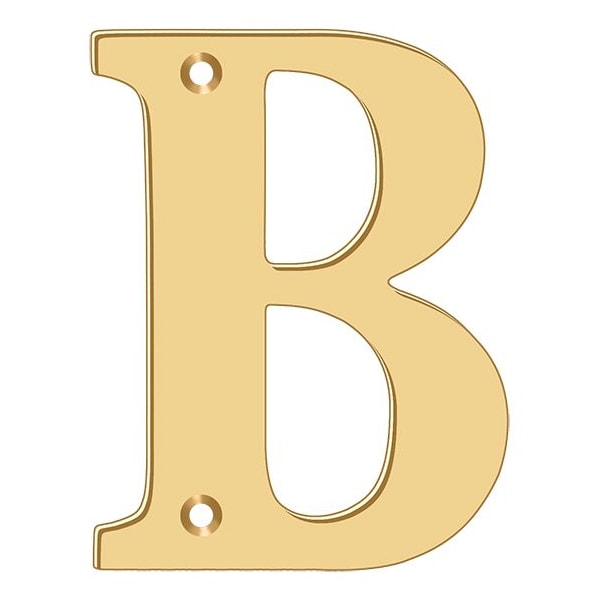 Deltana Residential Letter B Lifetime Brass 4" RL4B-CR003