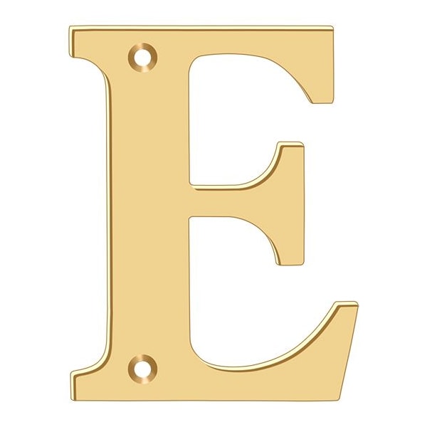 Deltana Residential Letter E Lifetime Brass 4" RL4E-CR003