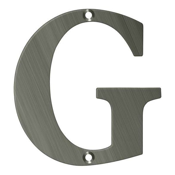 Deltana Residential Letter G Antique Nickel 4" RL4G-15A