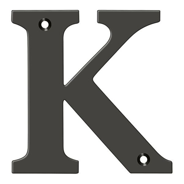 Deltana Residential Letter K Oil Rubbed Bronze 4" RL4K-10B