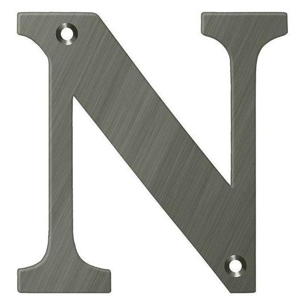 Deltana Residential Letter N Antique Nickel 4" RL4N-15A