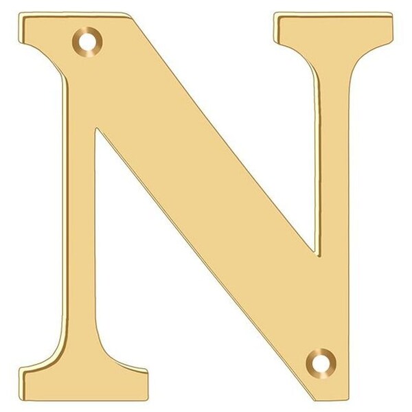 Deltana Residential Letter N Lifetime Brass 4" RL4N-CR003 - main