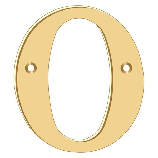 Deltana Residential Letter O Lifetime Brass 4" RL4O-CR003 - main