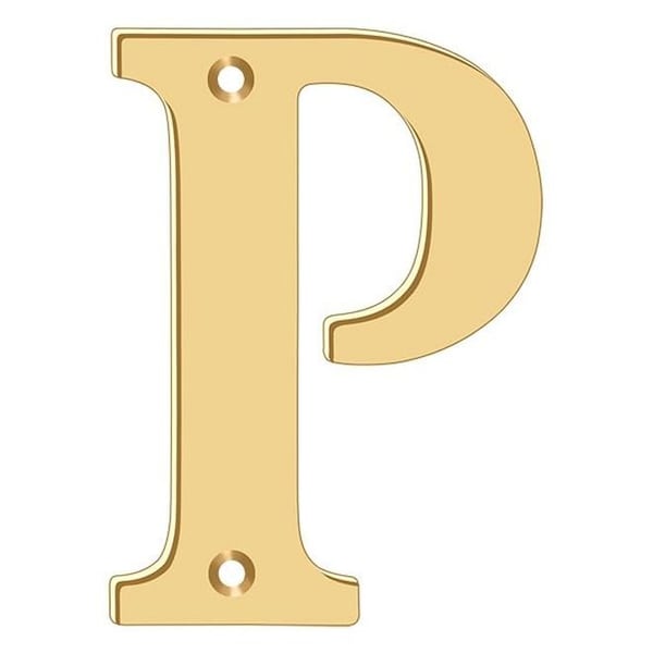 Deltana Residential Letter P Lifetime Brass 4" RL4P-CR003 - main