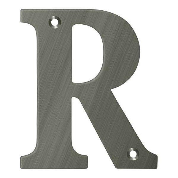 Deltana Residential Letter R Antique Nickel 4" RL4R-15A