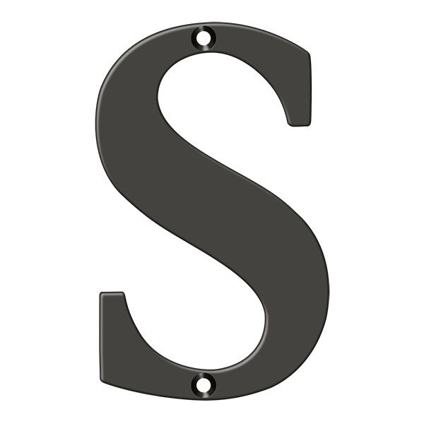 Deltana Residential Letter S Oil Rubbed Bronze 4" RL4S-10B