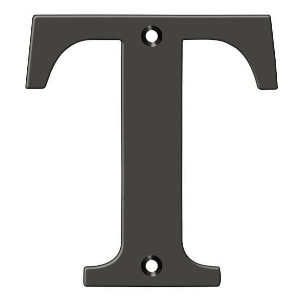 Deltana Residential Letter T Oil Rubbed Bronze 4" RL4T-10B
