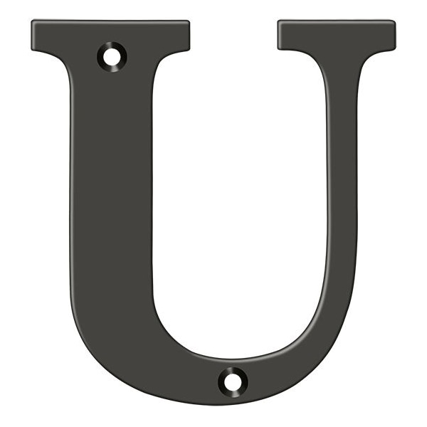 Deltana Residential Letter U Oil Rubbed Bronze 4" RL4U-10B