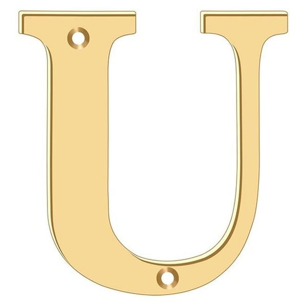 Deltana Residential Letter U Lifetime Brass 4" RL4U-CR003 - main